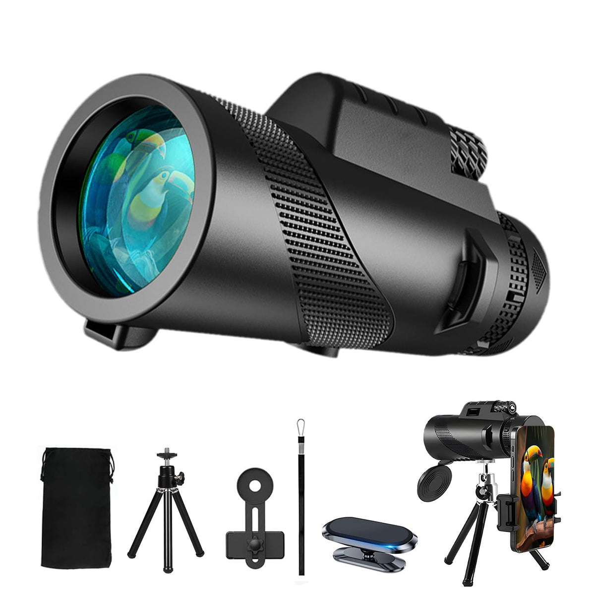 Kare 80x100 monocular front view for crisp distant viewing