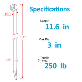 Karoka four-teeth ratchet zip tie ensures a strong, reliable fastening.