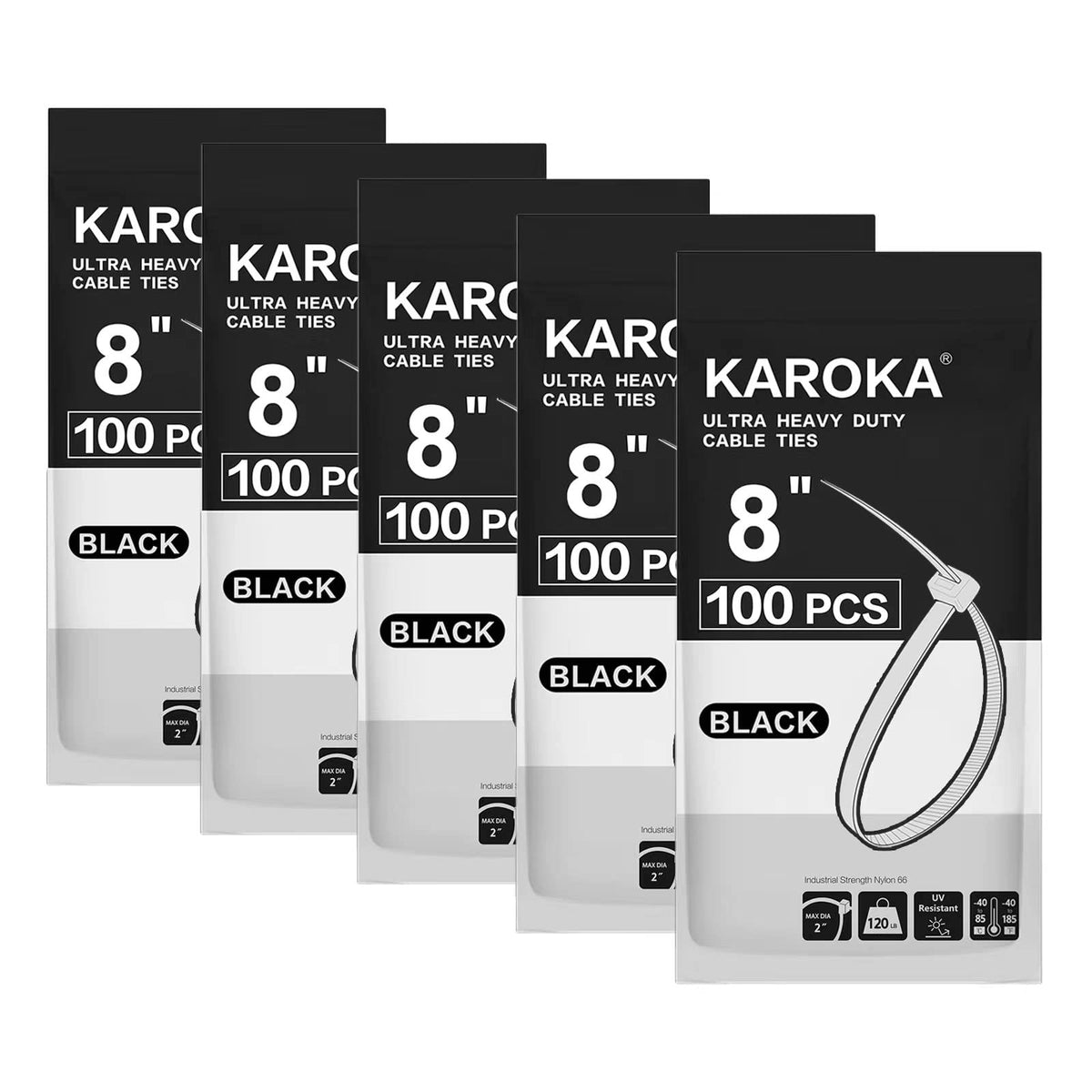 Karoka front packaging showing 500-pack and product benefits for inventory control