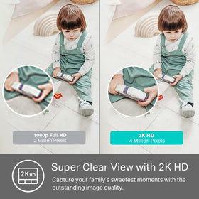 Kasa KC400 in living room monitoring a pet, Kasa provides real-time alerts benefit