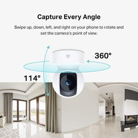 Kasa Smart KC410S close-up of lens and sensor for sharper 2K video