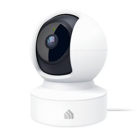 Kasa Smart KC410S front view showing compact camera and full-room coverage