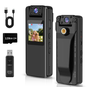 KASHEVI body camera front view delivering 1080p on-the-go recording
