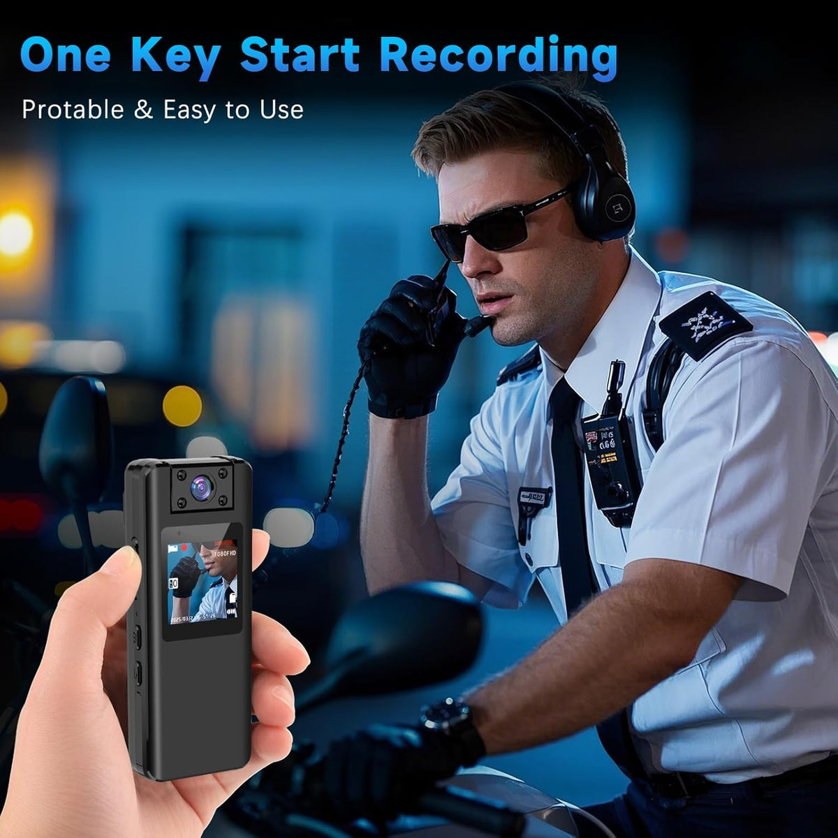 KASHEVI body camera 128GB memory card for ample footage