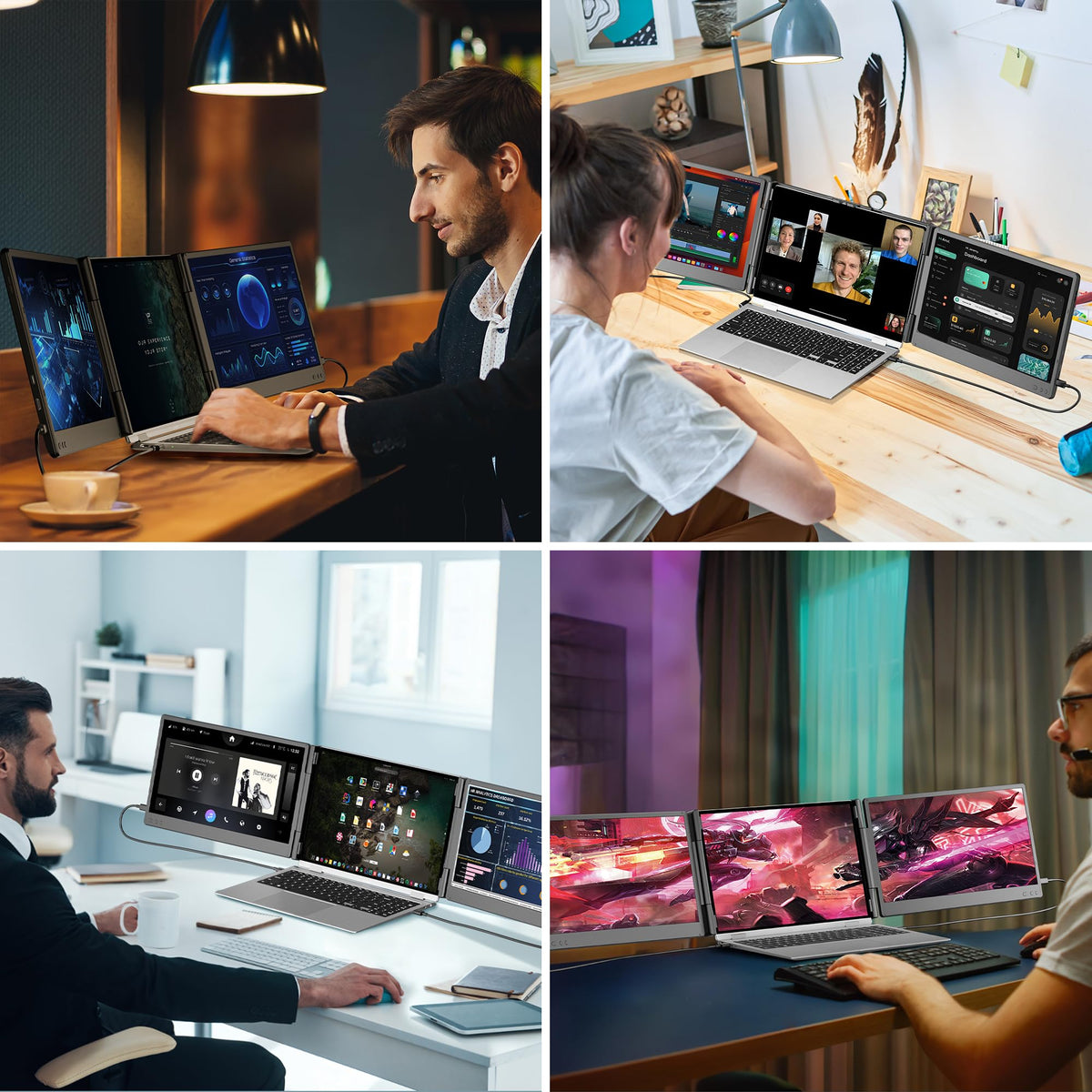 Kasorey 1080p FHD IPS display delivers crisp visuals on the go.