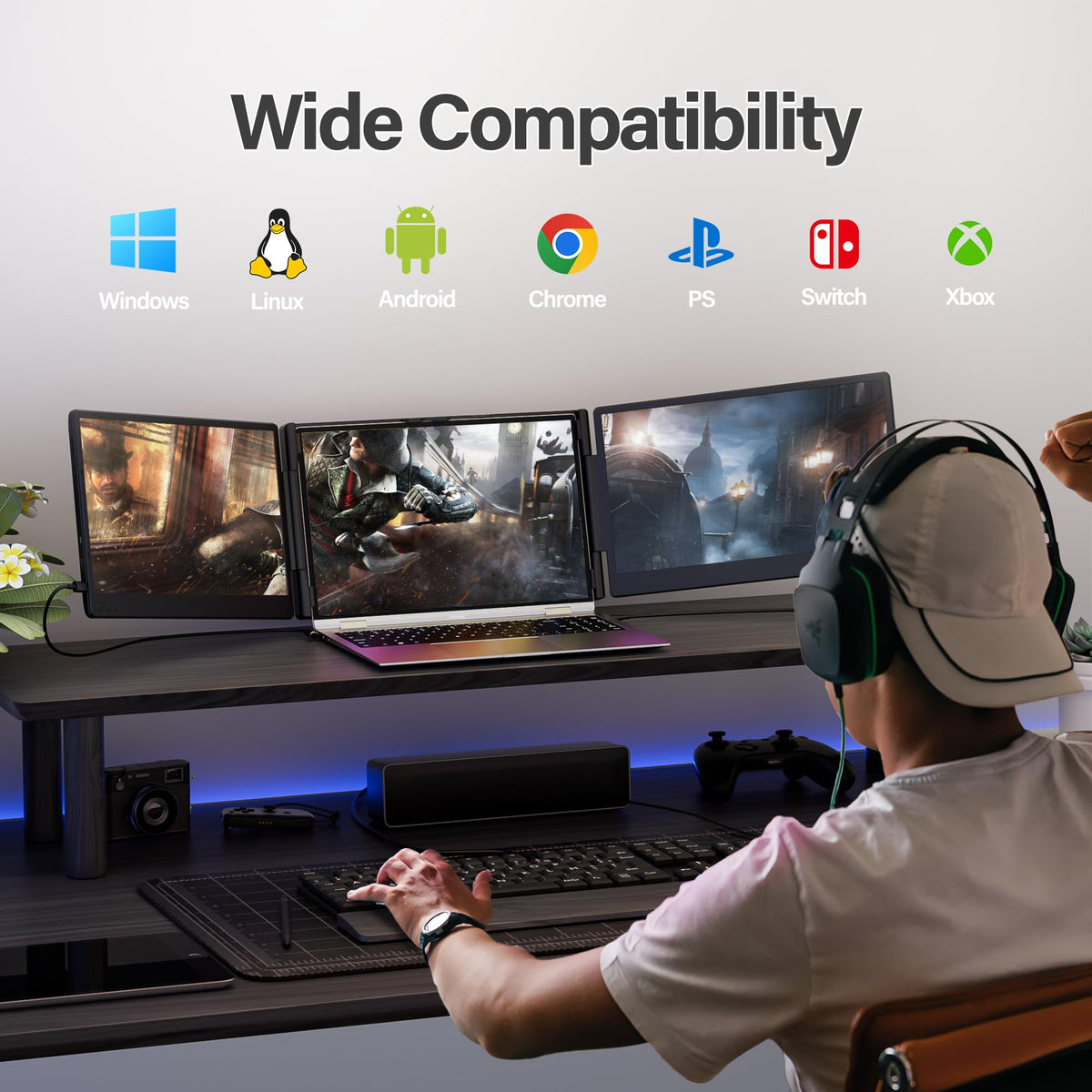 Kasorey compact stand design offers stability and comfortable use.