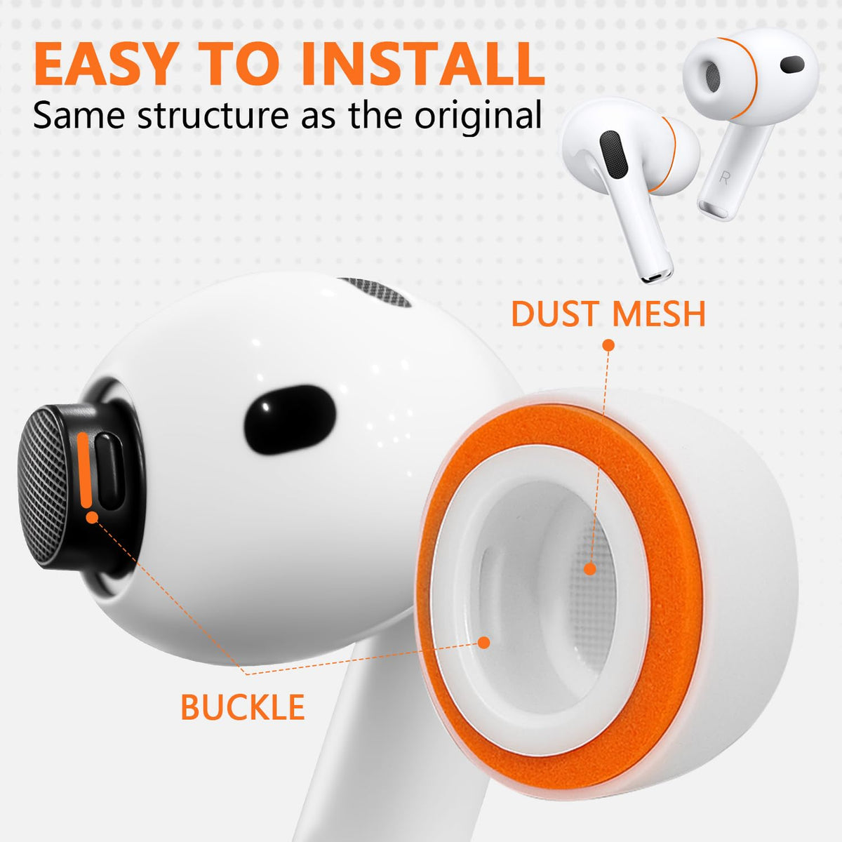 Kasott AirPods Pro 3 tip installation demonstrates effortless upgrade.