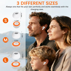 Kasott AirPods Pro 3 tip size large for all-day comfort.