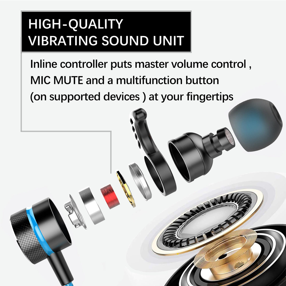 Kasott SoundMaster Pro V1 inline controller for quick volume and mic adjustments.