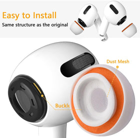 KASOTT orange small ear tips side view for AirPods Pro with anti-slip grip
