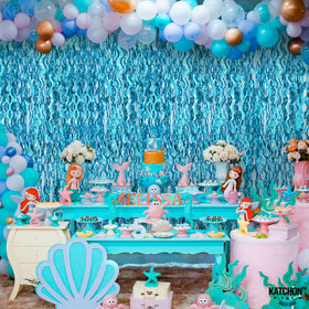 KatchOn durable foil fringe curtain for ocean backdrops on doors or walls.
