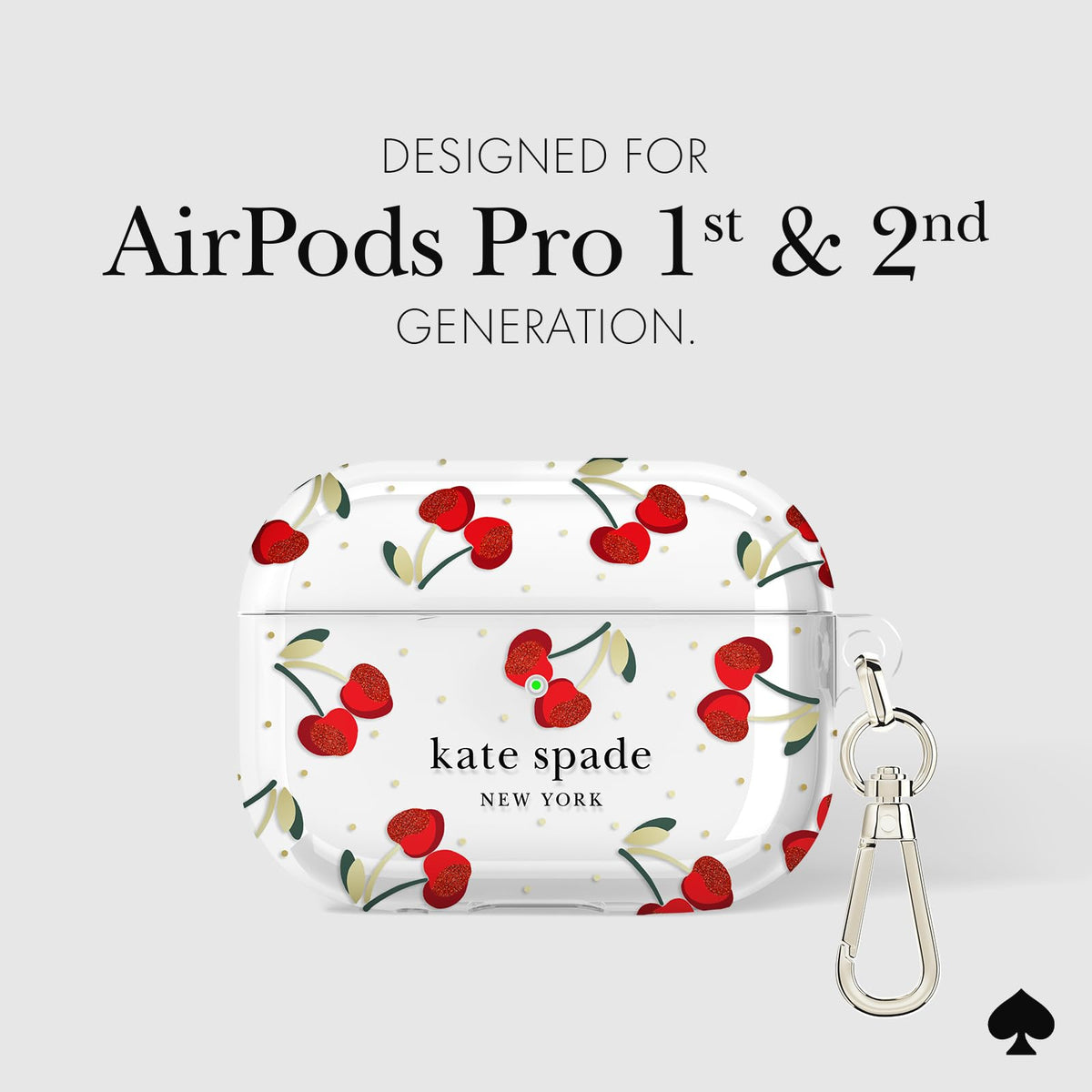 kate spade new york Cherry Dot on wireless charger showing charging compatibility