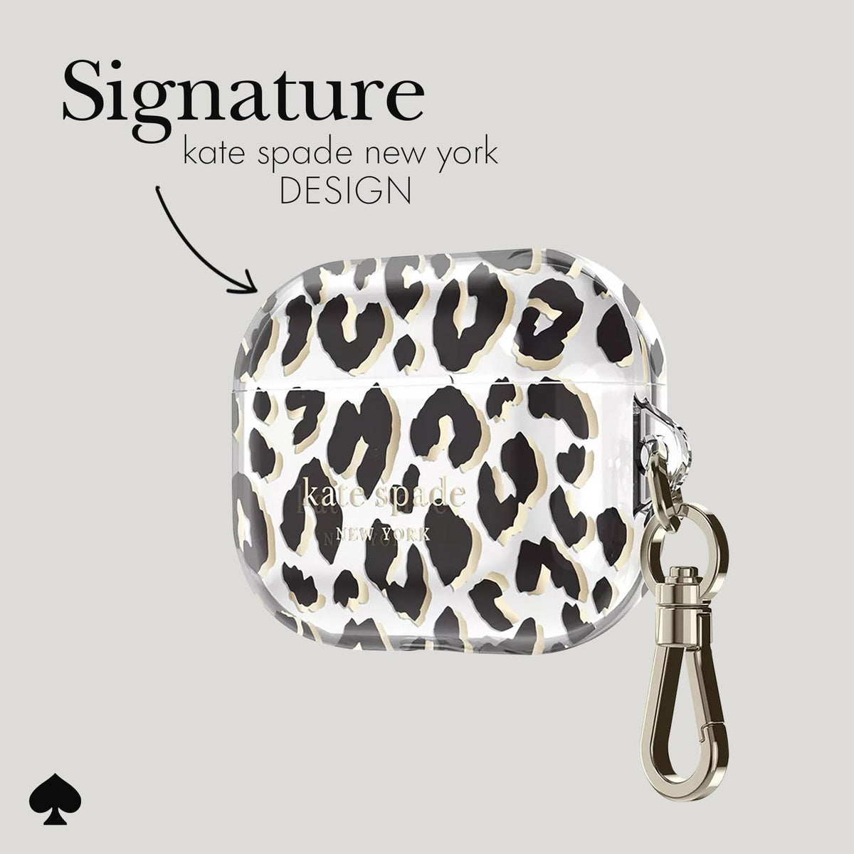 kate spade new york close-up of City Leopard print highlighting durable finish