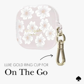 kate spade new york Hollyhock Cream AirPods case precise cutouts for effortless port access
