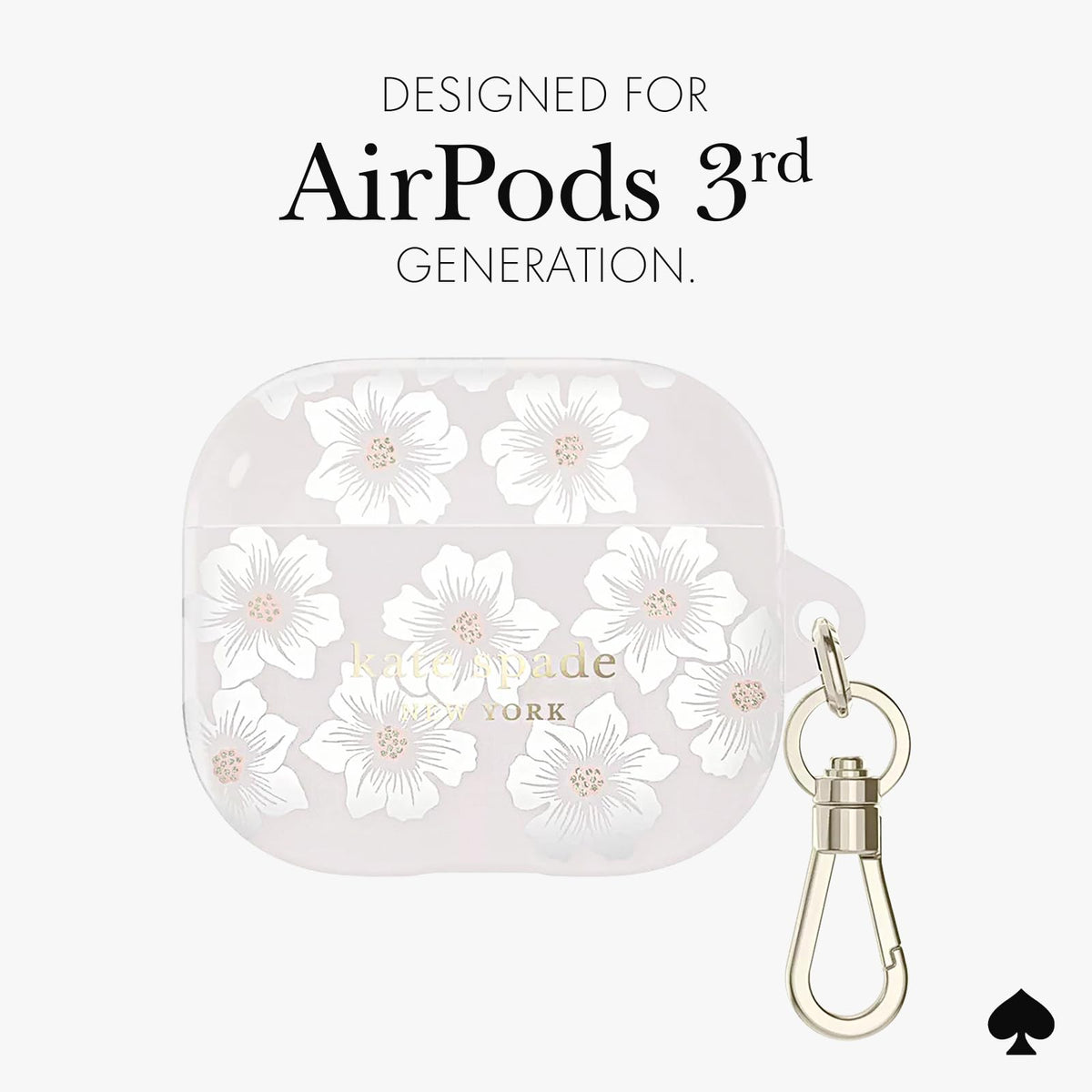 kate spade new york Hollyhock Cream AirPods case two-piece TPU protection absorbs shocks