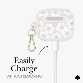 kate spade new york Hollyhock Cream AirPods case wireless charging ready supports hassle-free charging