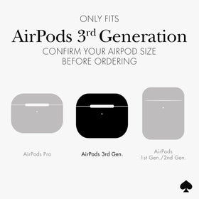 kate spade new york AirPods case floral side profile, easy access and secure fit.