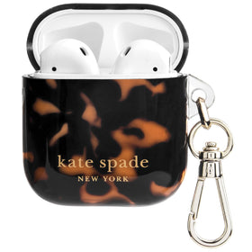kate spade new york AirPods case tortoiseshell front view protects with chic style