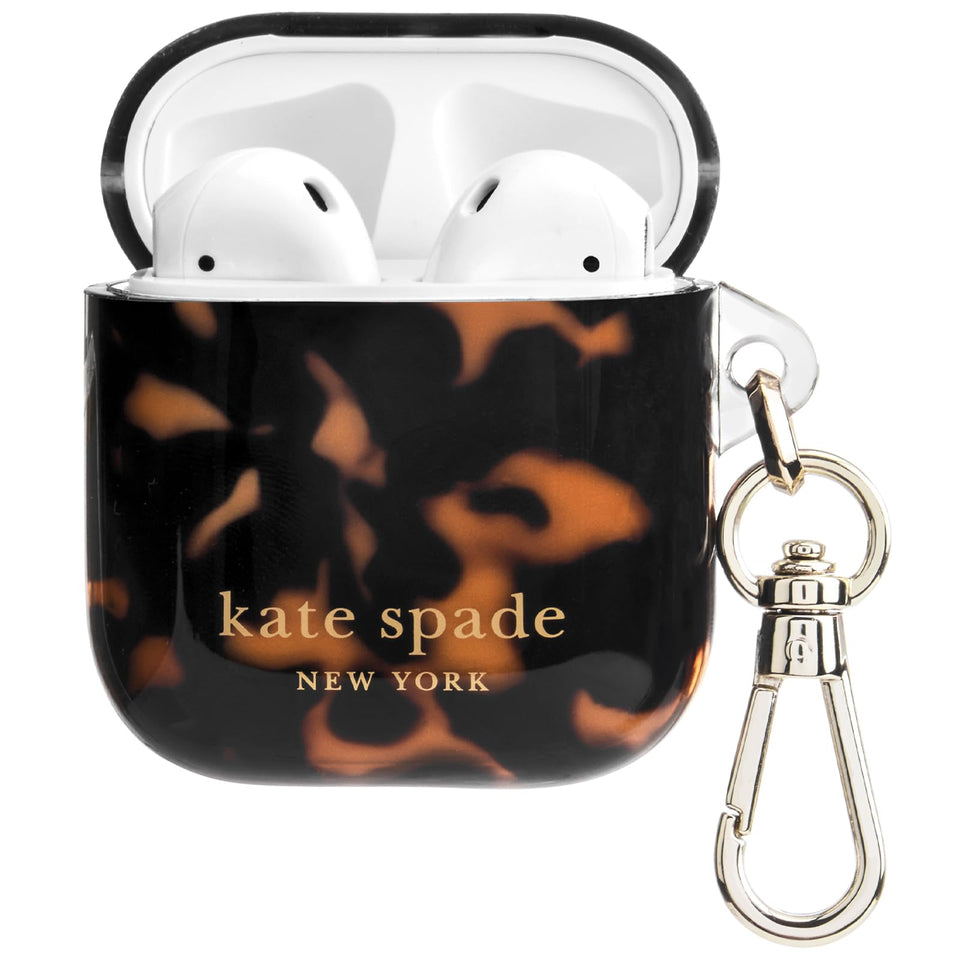 kate spade new york AirPods case tortoiseshell front view protects with chic style