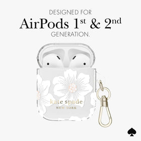 kate spade new york AirPods case wireless charging compatible indicator LED visible