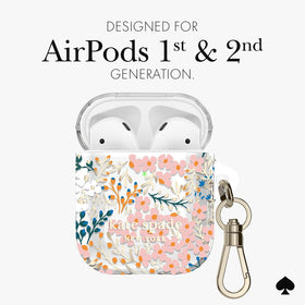 kate spade new york AirPods case, wireless charging compatible, LED indicator visible