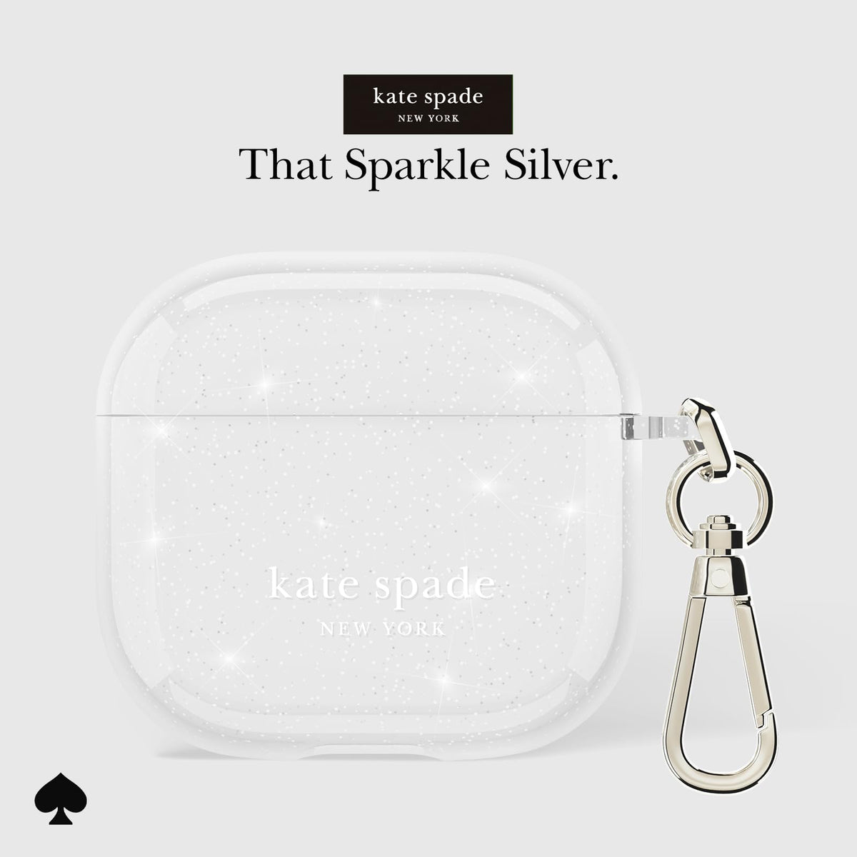 kate spade new york close-up of sparkling TPU texture revealing durable finish