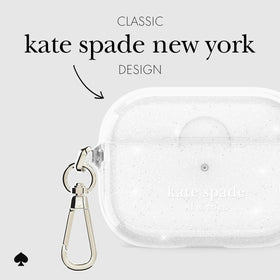 kate spade new york close-up of glittery TPU texture highlighting durable finish
