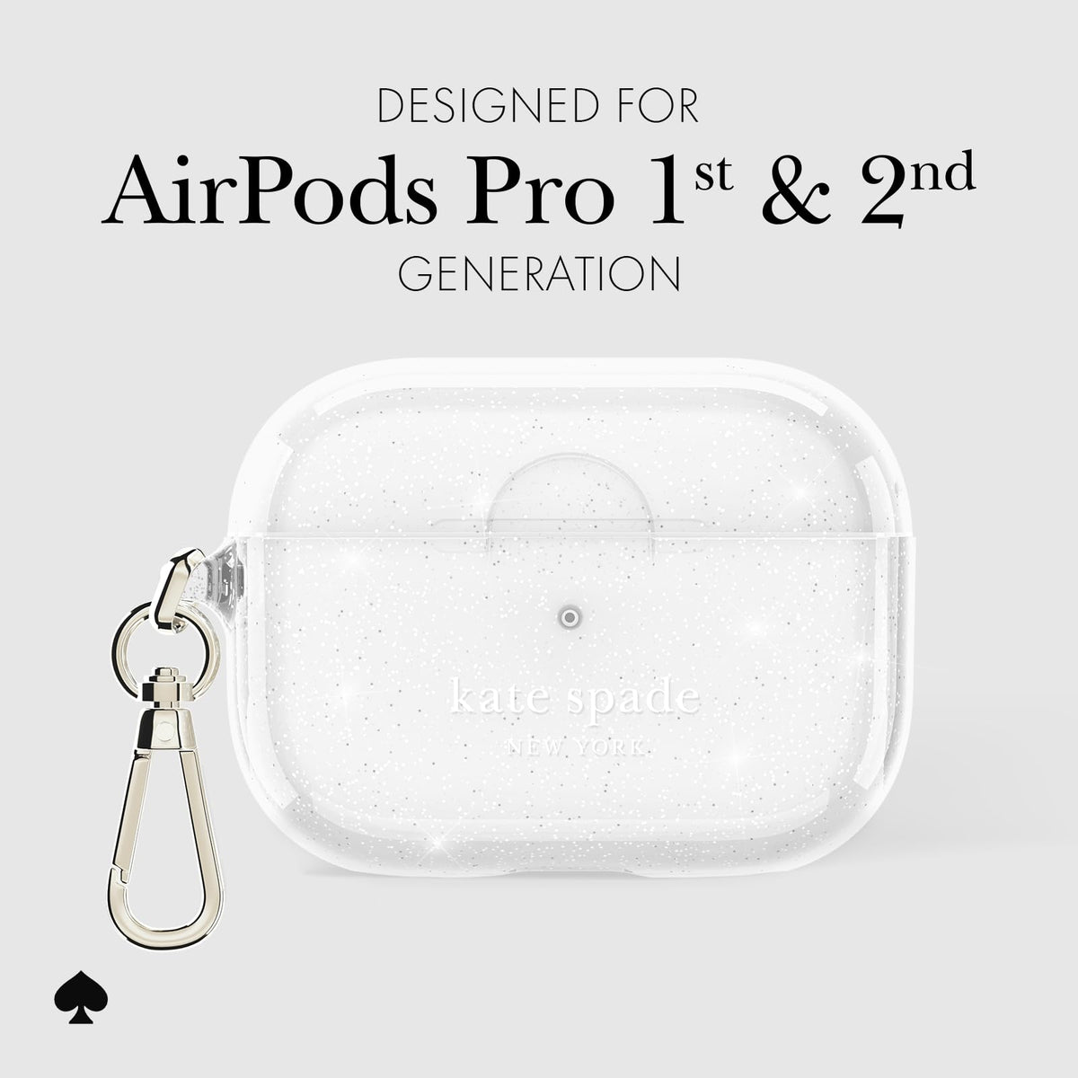 kate spade new york metallic keychain ring attached for easy portability
