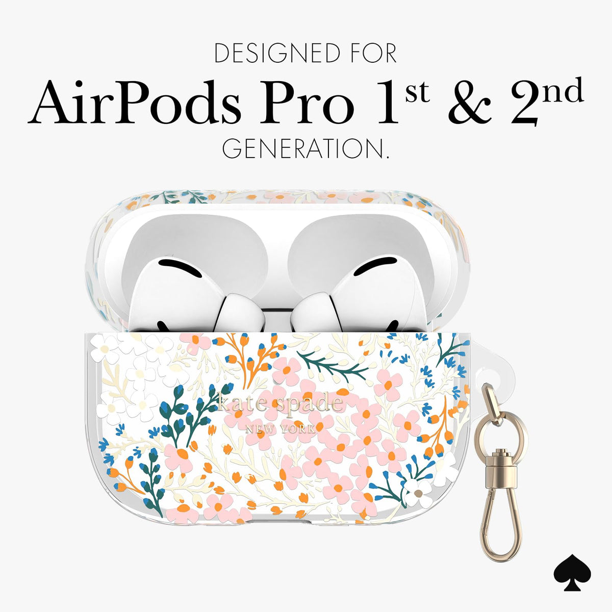 kate spade new york case clipped to a bag showing easy access benefit
