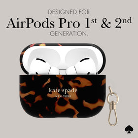 kate spade new york case beside AirPods case showing slim profile and fit