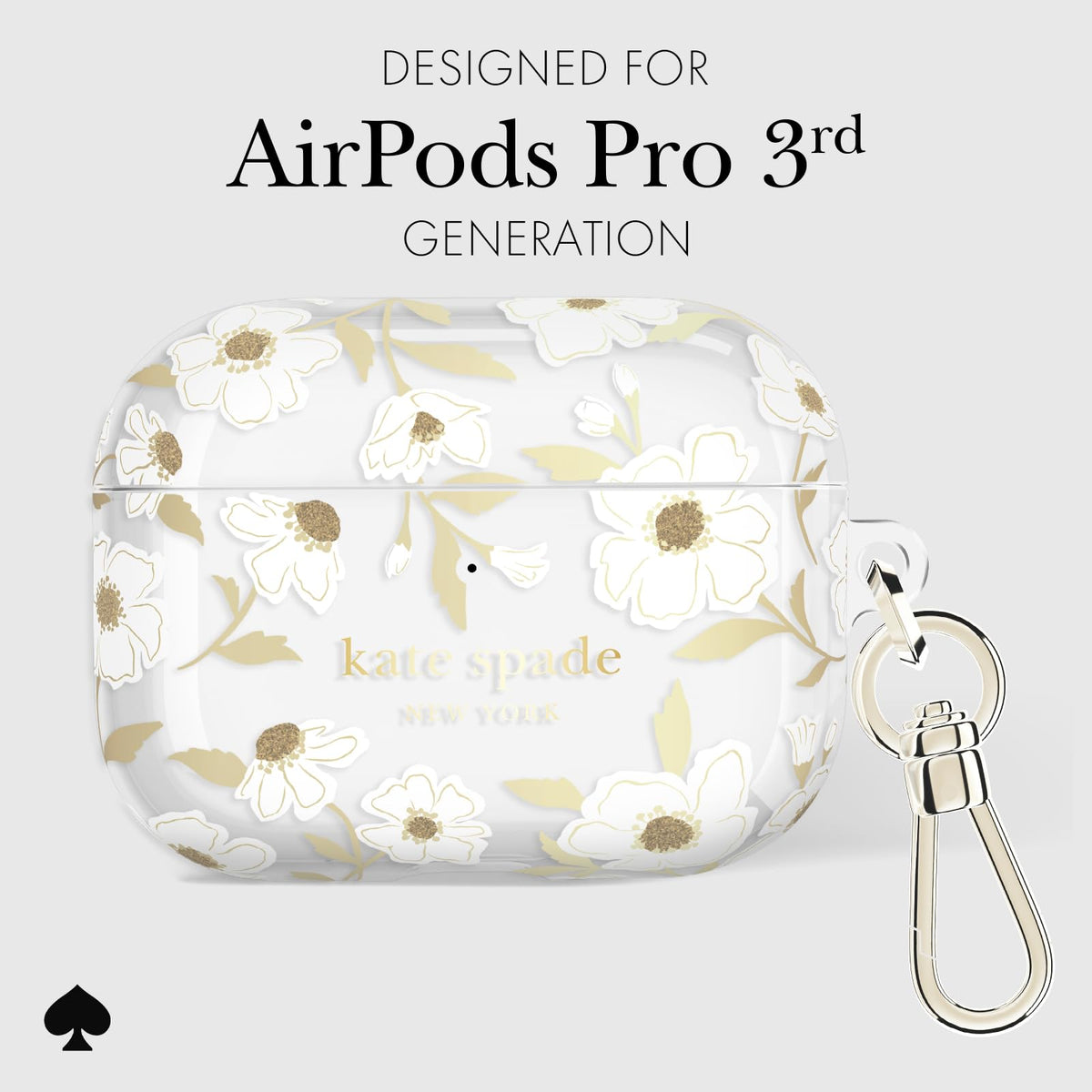 kate spade new york case clipped on bag showing hands-free convenience