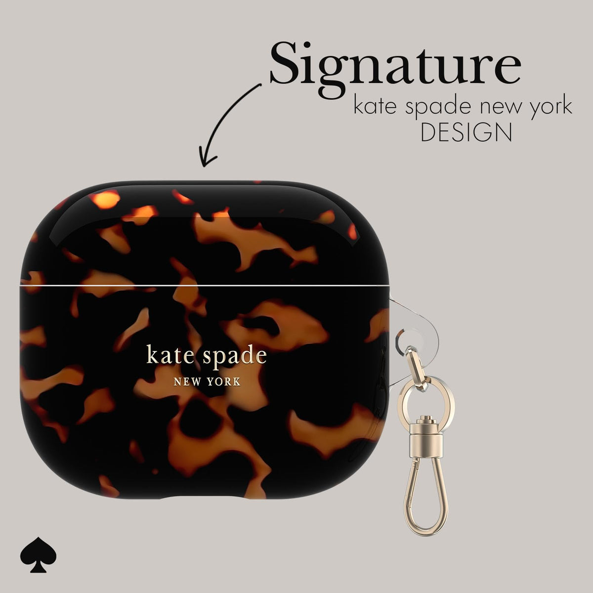 kate spade new york gold keychain ring detail for secure attachment benefit