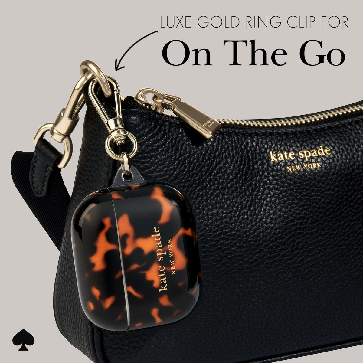 kate spade new york close view of LED cutout keeps charging status visible