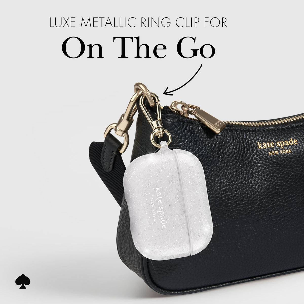 kate spade new york case on wireless charger showing LED visibility benefit