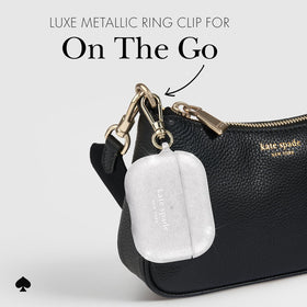 kate spade new york case on wireless charger showing LED visibility benefit