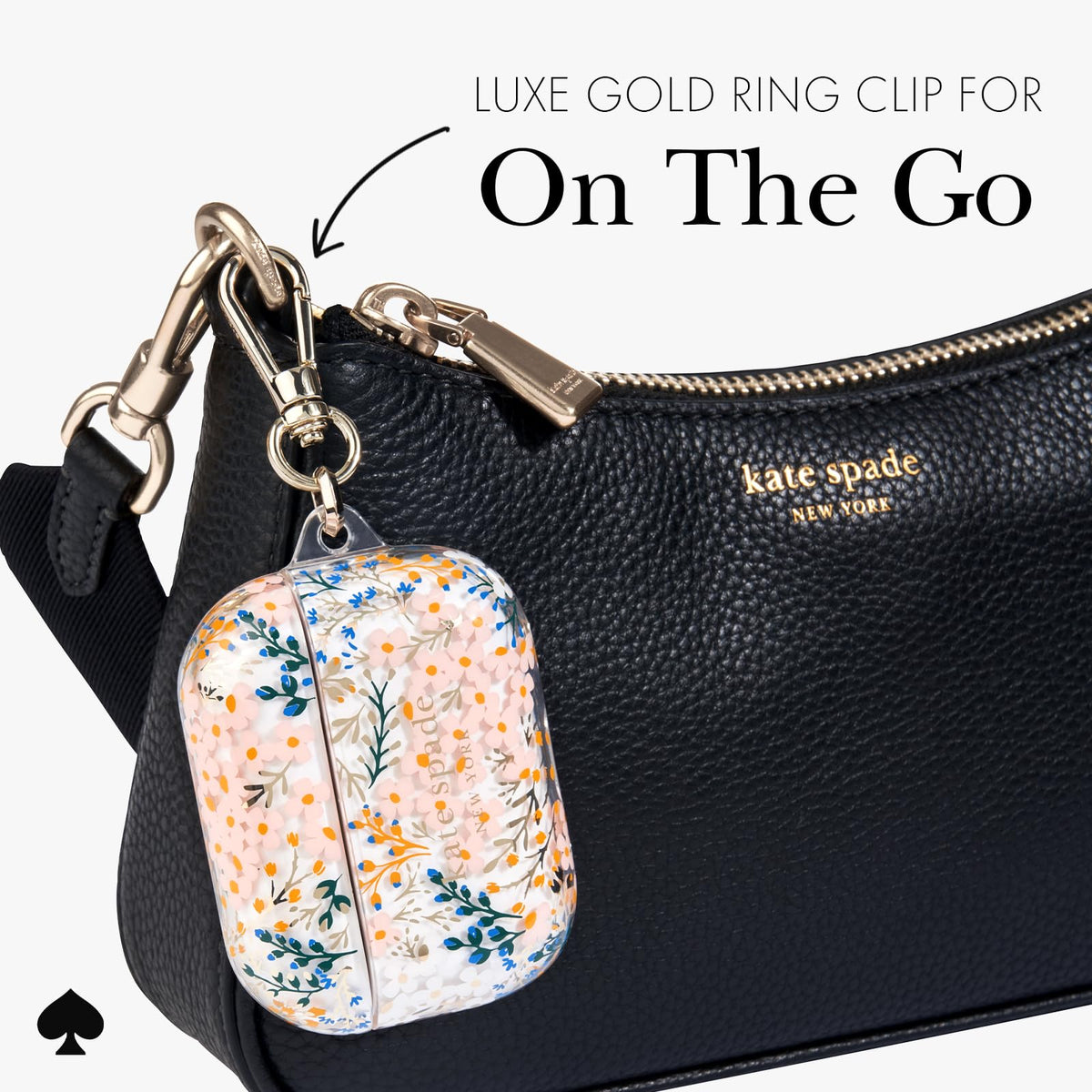 kate spade new york case on wireless charging pad showing charging convenience benefit