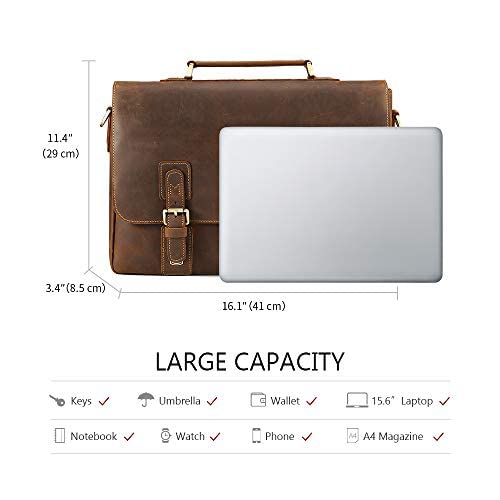 Kattee satchel adjustable shoulder strap for comfortable cross-body wear