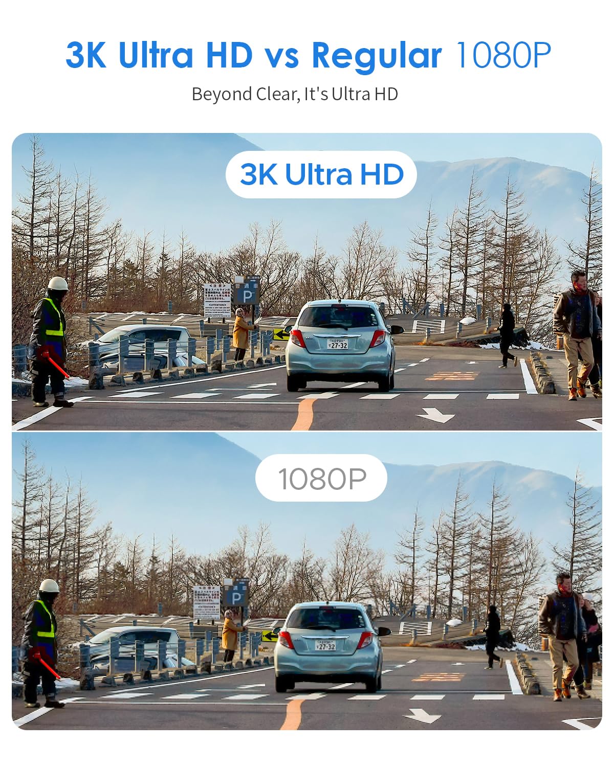 KAWA dash cam mounted in car windshield demonstrating discreet placement and safety