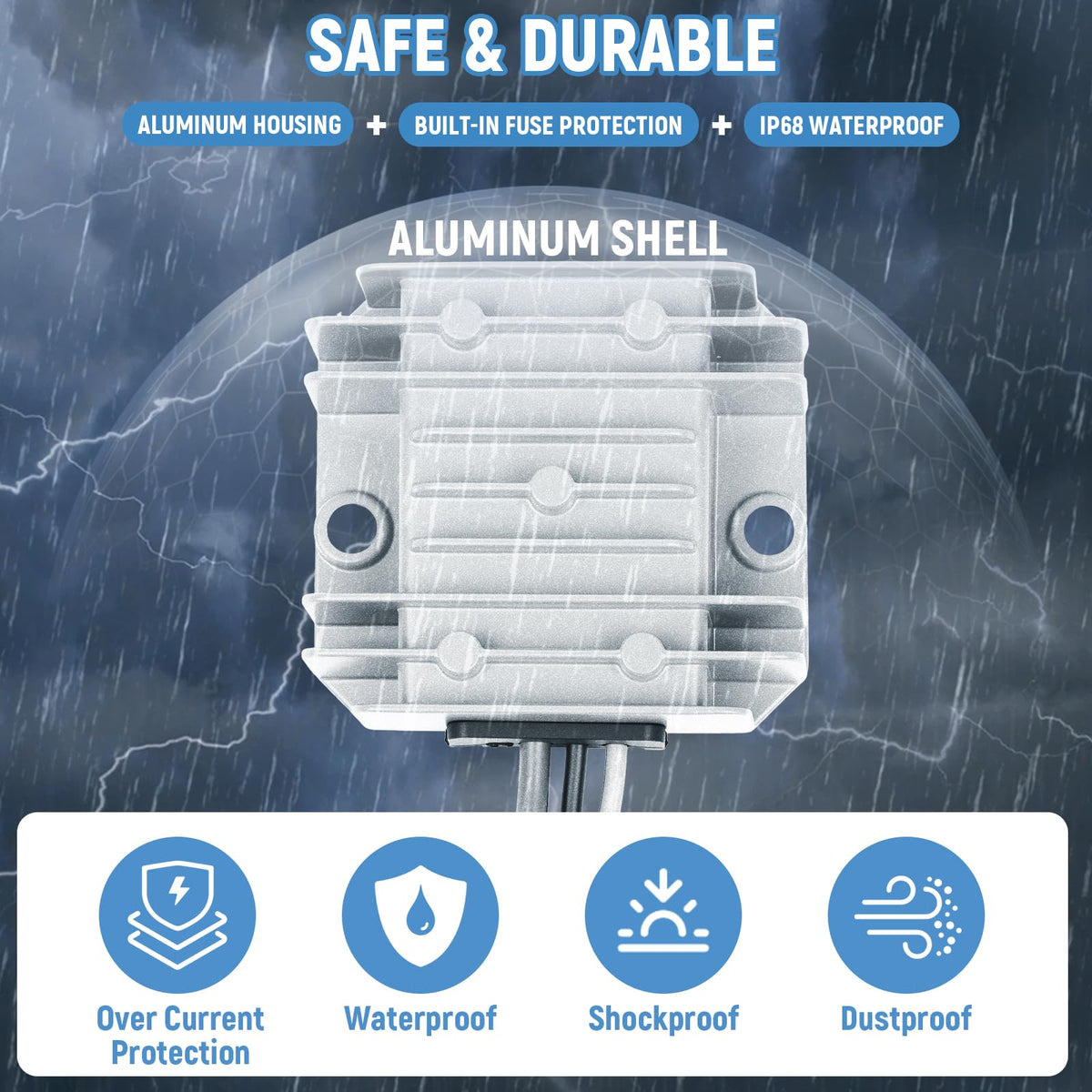 KayCQYIN IP68 outdoor-ready design withstands rugged environments.