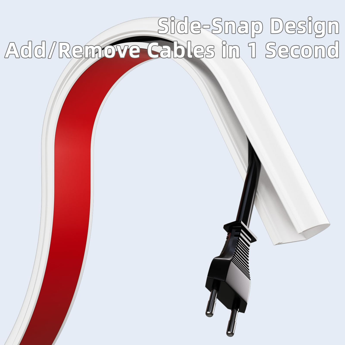 Kayleinster adhesive cable hider on wall creates clean surfaces with no messy cables.