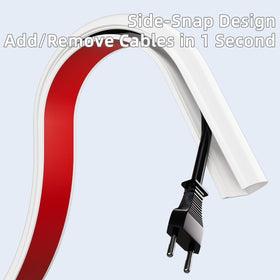 Kayleinster adhesive cable hider on wall creates clean surfaces with no messy cables.