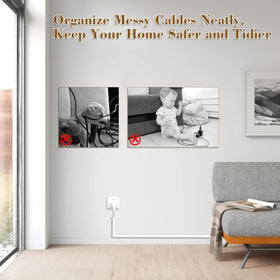 KAYLEINSTER cable raceway kit supports hidden wires behind desks and entertainment centers.