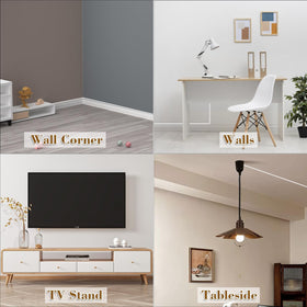 KAYLEINSTER safe and neat cable management reduces clutter around TV and desk.