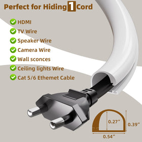 KAYLEINSTER silicone cable hider flexible for easy cutting and custom lengths.