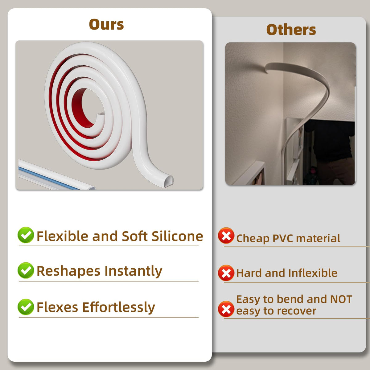 KAYLEINSTER snap-on cord cover makes adding or removing cables quick and clean.
