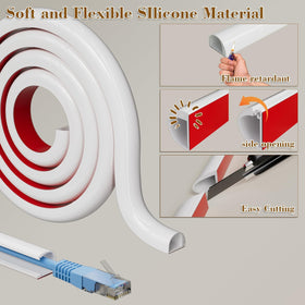 KAYLEINSTER wall cord hider with adhesive installation for DIY home setup.
