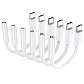 KayQinho USB-C to 3.5mm dongle front view, portable audio upgrade for modern devices.
