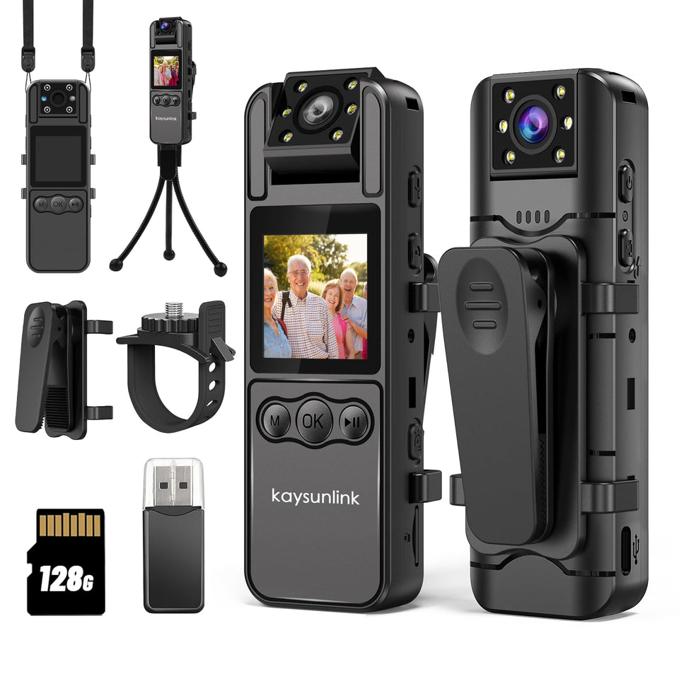Kaysunlink body camera front view, compact wearable design for daily use.