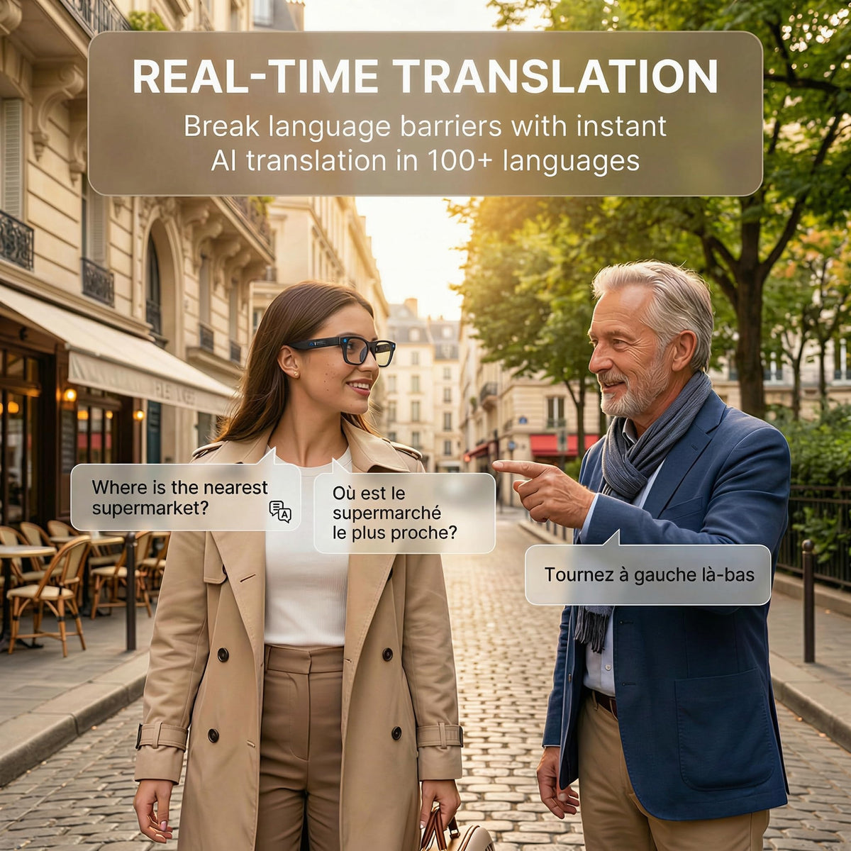 KAYZY AI translation and object recognition aid travelers and professionals.
