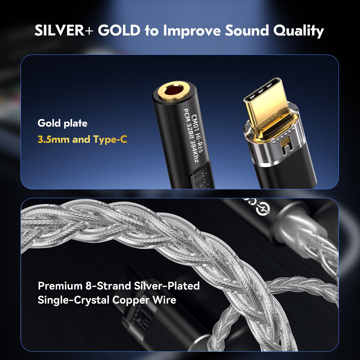 KB EAR USB C DAC packaging highlighting compact design and accessories.